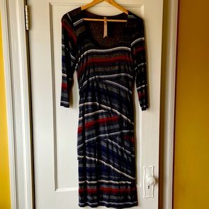 Anthropologie Bailey 44 Column Tiered Stripe Dress